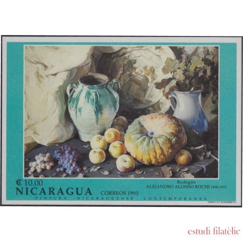 Nicaragua HB 220A 1993 Pintura Nicaragüense contemporánea Alejandro Alonso Rochi MNH