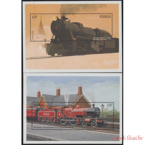 Nicaragua HB 256/57 1995 tren train  Locomotoras del mundo locomotives MNH