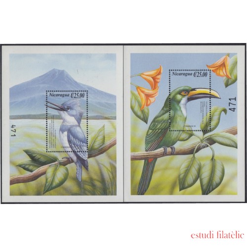 Nicaragua HB 291/92 2000 Fauna Pájaros Birds MNH