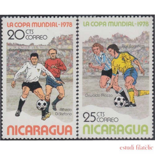 Nicaragua 1108/09 1978 Argentina 78 Copa del mundo de Fútbol MNH