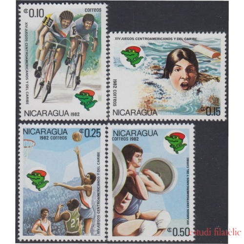 Nicaragua 1195/98 1982 14 Juegos América Central y El Caribe en Cuba MNH