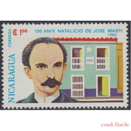 Nicaragua 1238 1983 130º Aniversario del nacimiento de José Martí MNH