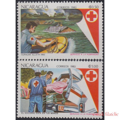 Nicaragua 1268/69 1983 Cruz Roja al servicio de la Humanidad MNH