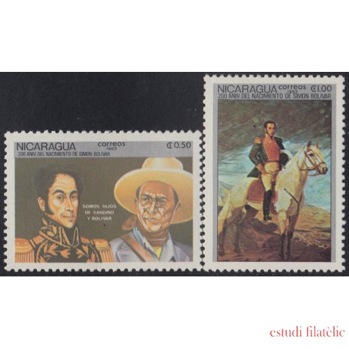 Nicaragua 1280/81 1983 Bicentenario del nacimiento de Simón Bolívar MNH