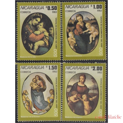 Nicaragua 1290/93 1983 500º Aniversario del nacimiento de Rafael MNH