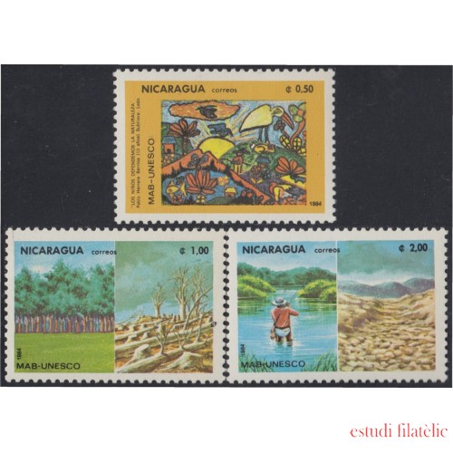 Nicaragua 1347/49 1984 Protección y desarrollo MNH