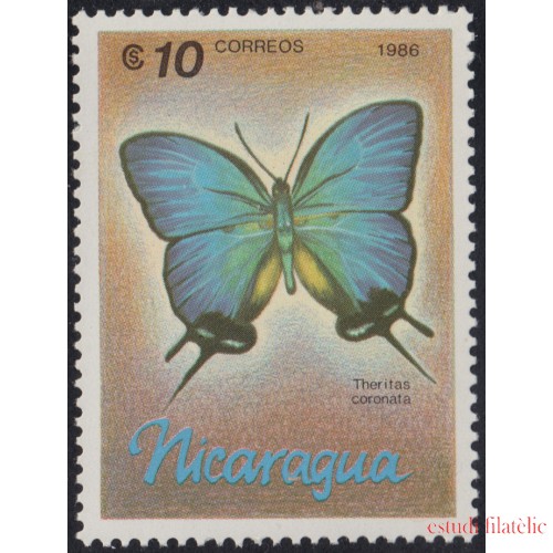 Nicaragua 1432 1986 Fauna Mariposas butterfly MNH