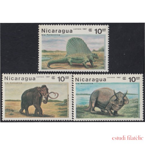 Nicaragua 1467/69 1987 Fauna Prehistórica MNH