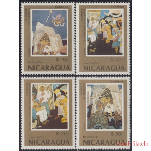 Nicaragua 1482/85 1987 Navidad Chritsmas MNH