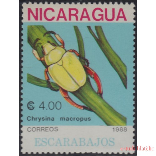 Nicaragua 1512 1988 Fauna Insectos Escarabajo MNH