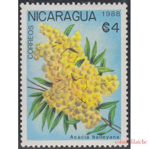 Nicaragua 1513 1988 Flora Flor indígena Flower MNH