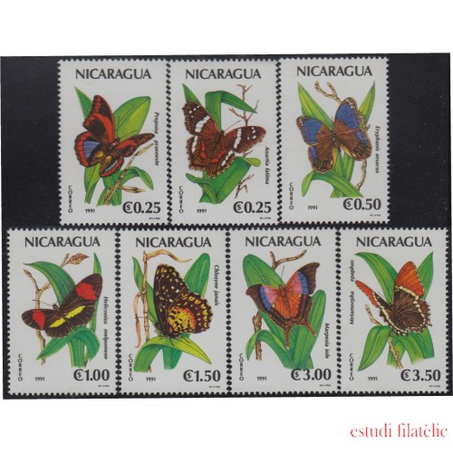 Nicaragua 1582/88 1991 Fauna Mariposas Butterflys MNH