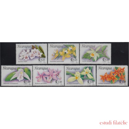 Nicaragua 1597/603 1991 Flores Orquídeas Flowers MNH