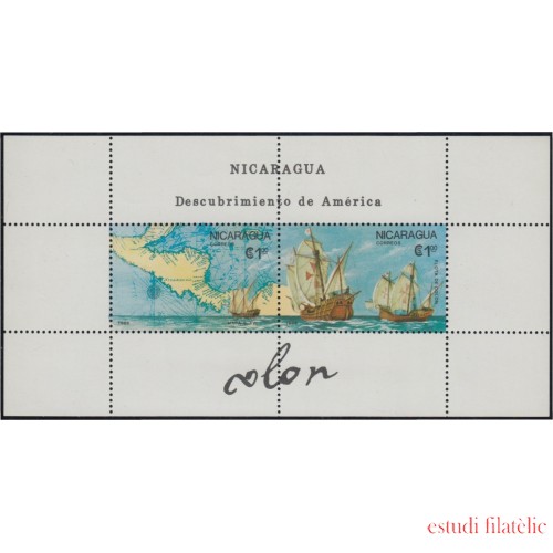 Nicaragua 1433/34 1986 500º Aniversario del descubrimiento de América por Cristó