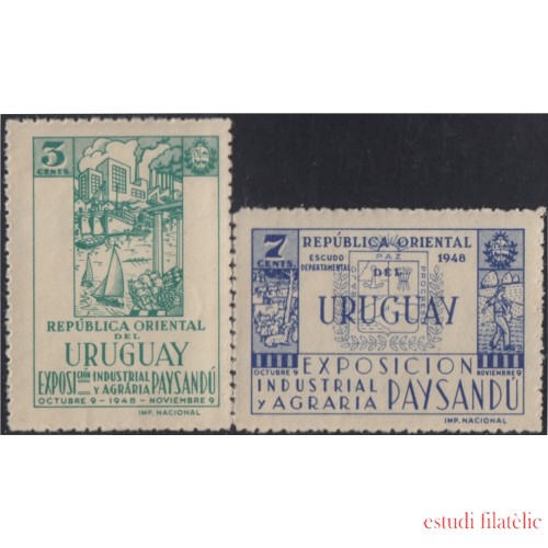 Uruguay 593/94 1948 Exposición de Paysandu MNH