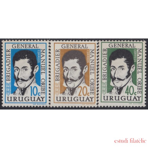 Uruguay 682/84 1961 Brigadier General Manuel Oribe MNH