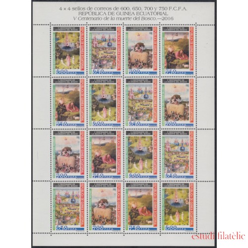 Guinea Ecuatorial 522/25 2016 Minihojita V centenario de la muerte de el Bosco MNH