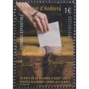 Andorra Española 434 2015 30 Años de la mayoría de edad MNH