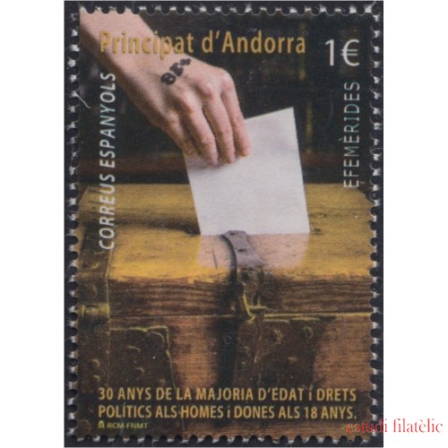 Andorra Española 434 2015 30 Años de la mayoría de edad MNH