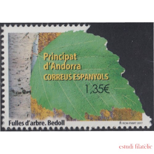 Andorra Española 457 2017 Abedul Hojas de árboles MNH