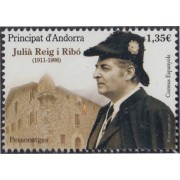 Andorra Española 459 2017 Personajes  Juliá Reig i Ribó MNH