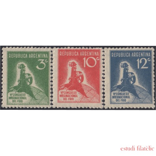 Argentina 351/53 1932 6º Congreso internacional del frío MNH