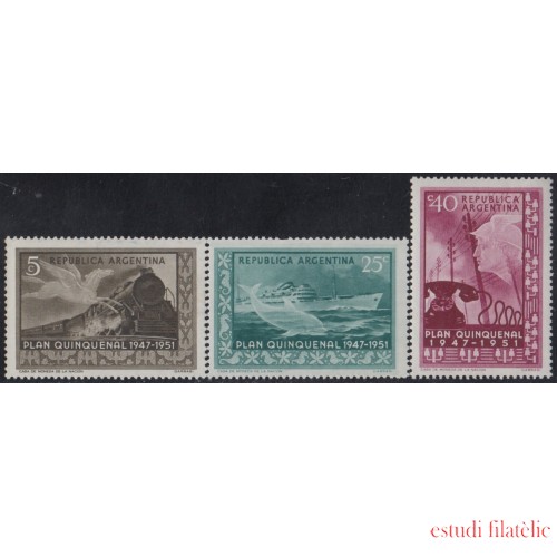 Argentina 513/15 1951 Plan Quinquenal MNH