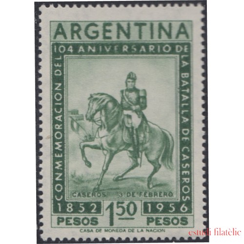 Argentina 558 1956 104 Años de la Batalla de Monte-Caseros MNH