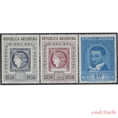 Argentina 561/563 1956 100° del Sello Corriente Argentino MNH