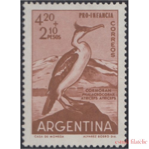 Argentina 636 1961 Sobretasa Pro-infancia Pájaro Bird MNH