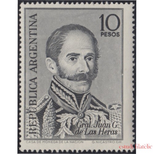 Argentina 778 1966 Centenario de la Muerte del General Juan G. de Las Heras MNH