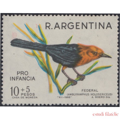 Argentina 784 1967 pájaro bird fauna Sobrecarga Pro Infancia MNH