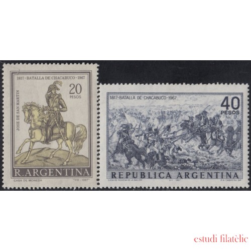 Argentina 797/98 1967 150 Años de la Batalla de Chacabuco MNH