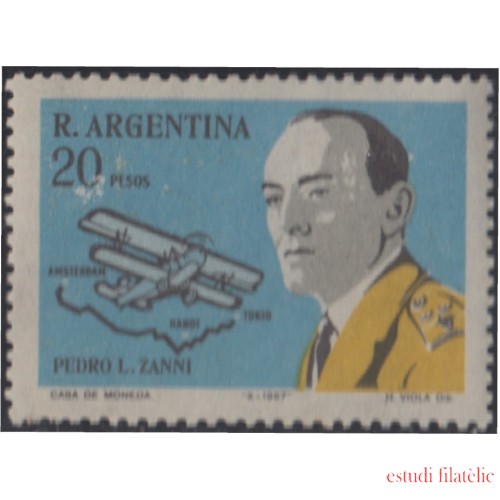 Argentina 800 1967 Pedro L. Zanni. Aviador MNH