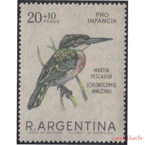 Argentina 804 1968 pájaro bird fauna Sobrecarga Pro Infancia MNH