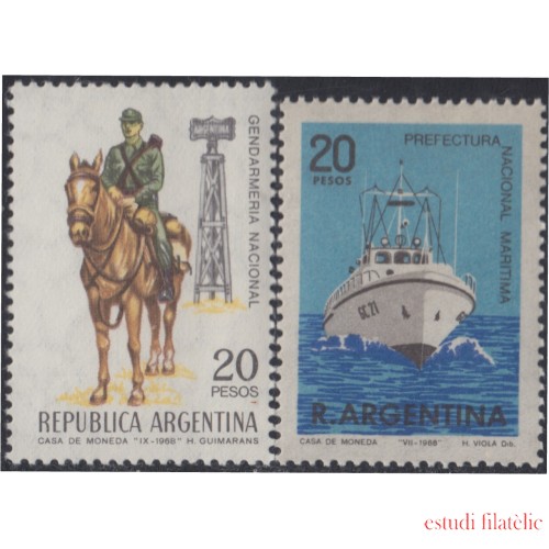 Argentina 820/821 1968 Policía de la Frontera MNH