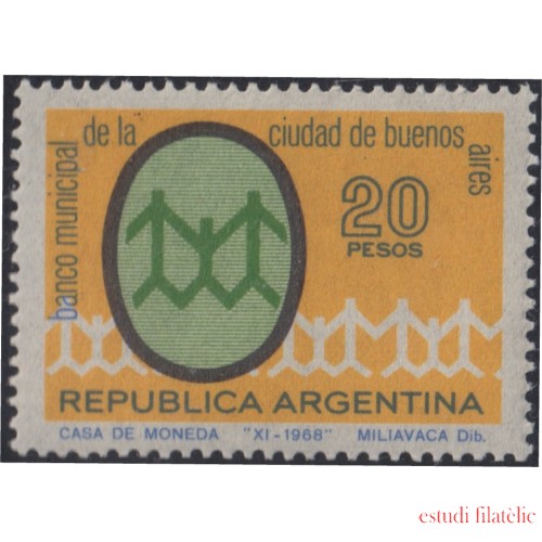 Argentina 826 1968 Banco Municipal de la ciudad de Buenos Aires MNH