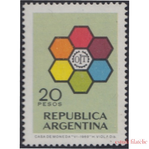 Argentina 839 1969 20 Años de la Organización Mundial del Trabajo MNH