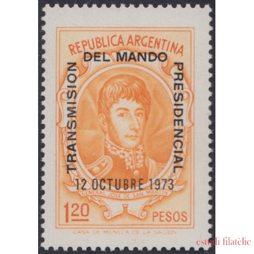 Argentina 957 1973 Transmisión del mandato presidencial. Sobrecargado MNH