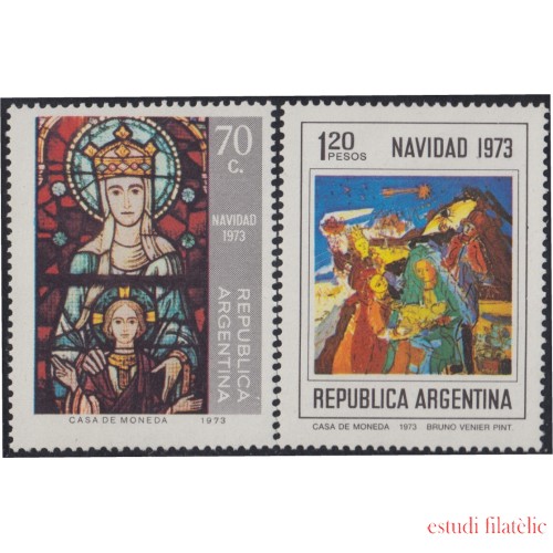 Argentina 960/961 1973 Navidad Chritsmas MNH