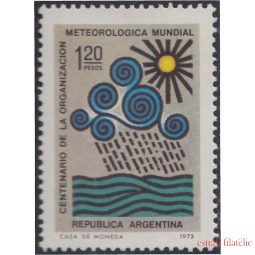 Argentina 967 1974 Centenario de la Organización Meteorológica Mundial MNH