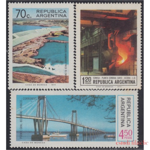 Argentina 982/984 1974 Obras Nacionales MNH