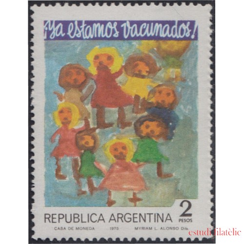 Argentina 1004 1975 Campaña para la vacunación del infante MNH