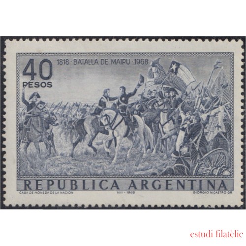 Argentina 816 1968 150 Años de la Batalla de Maipu MH