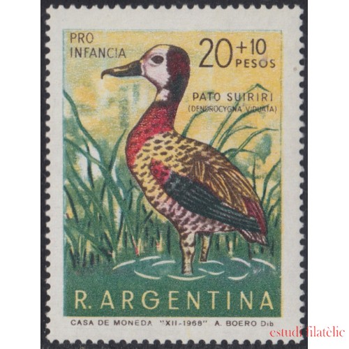 Argentina 847 1969 Sobrecarga Pro Infancia Pato MH