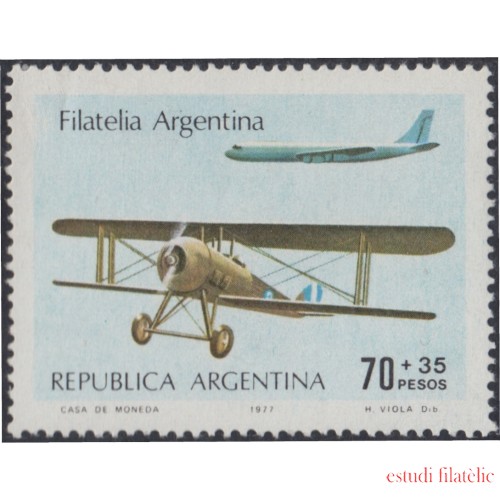 Argentina 1094a 1977 Avión Papel sin fósforo MNH