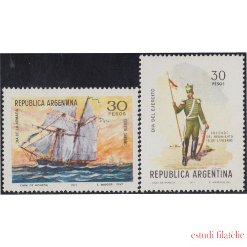 Argentina 1096/1097 1977 Día del Ejercito y de la Marina MNH