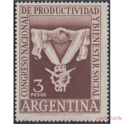 Argentina 553 1955 Congreso Nacional de Productividad y Bienestar Social MH