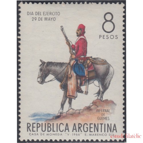 Argentina 736 1966 Día del Ejército Soldado MH