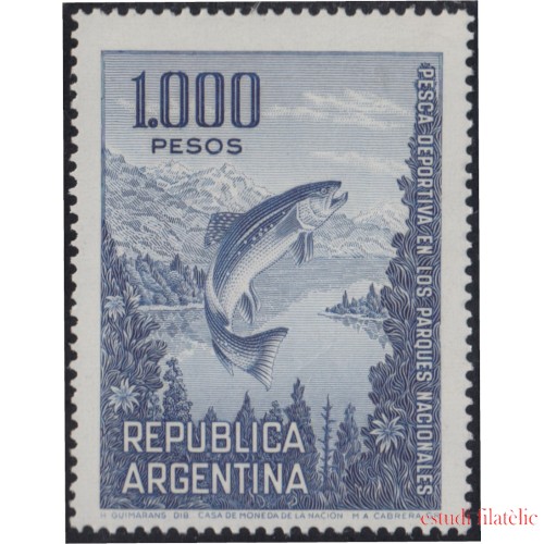 Argentina 971 1974 Serie Corriente Pez Fish MH